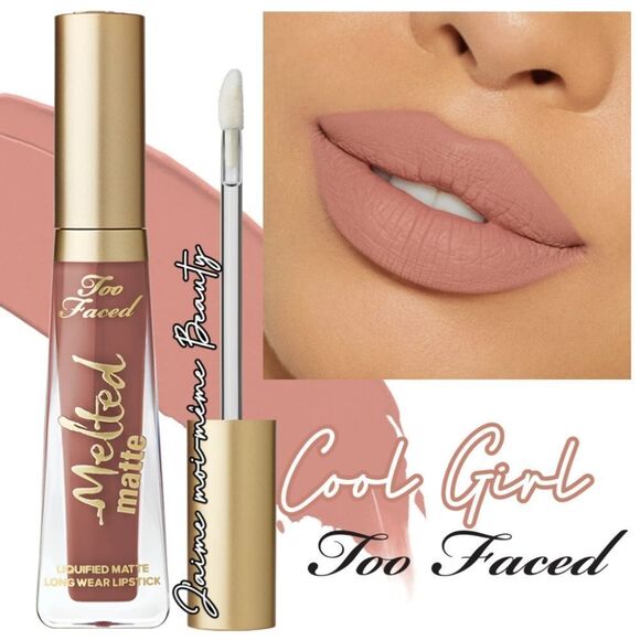 Too Faced Melted Matte Plumping Lipstick- Cool Girl (True Cool Nude) - Picture 1 of 14